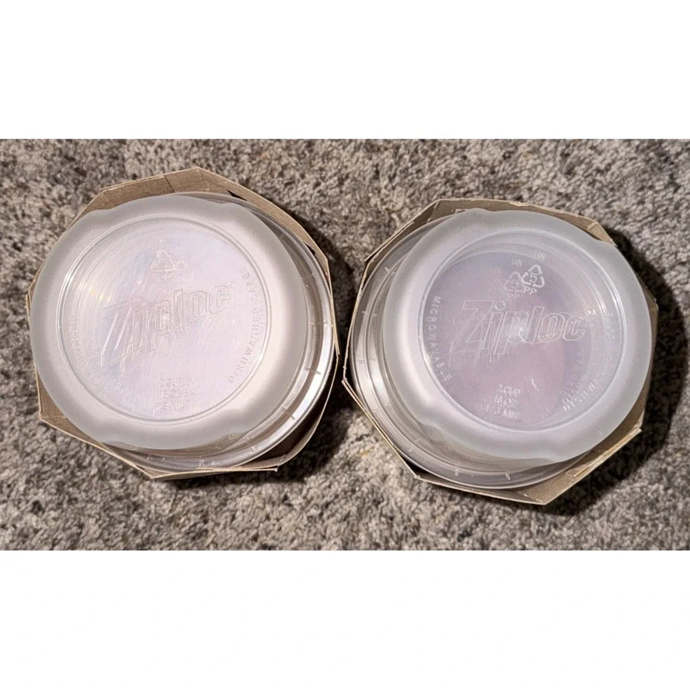 Ziploc Twist N Loc Small‎ Round (2) Medium Storage Containers New 1 PT 2015